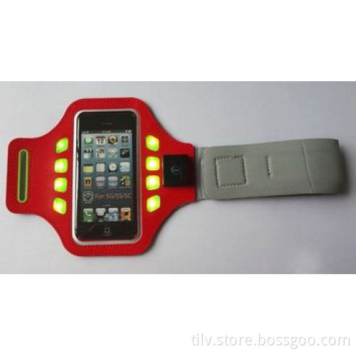 LED Sports Armband Phone Case with Key Holder, for iPhone/Samsung